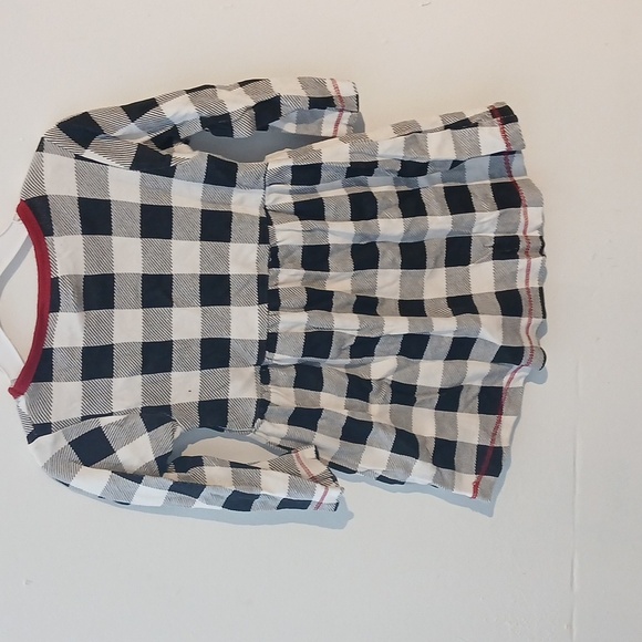 Black and White Checkered Dress with Red Accents - Picture 3 of 3